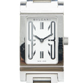 ブルガリ レッタンゴロ 腕時計 RT39S クオーツ ホワイト文字盤 ステンレススチール レディース BVLGARI 【中古】